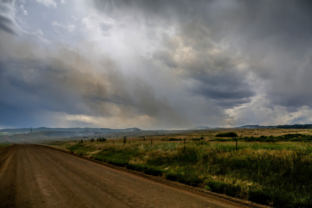 Small brush fire near Chatfield Reservoir