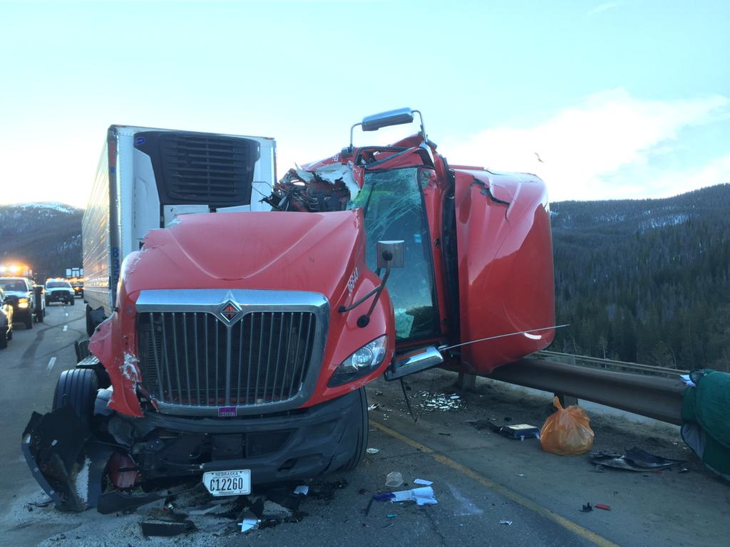 Jack-knifed semi closed I-70 WB at Eisenhower Tunnel | 9news.com