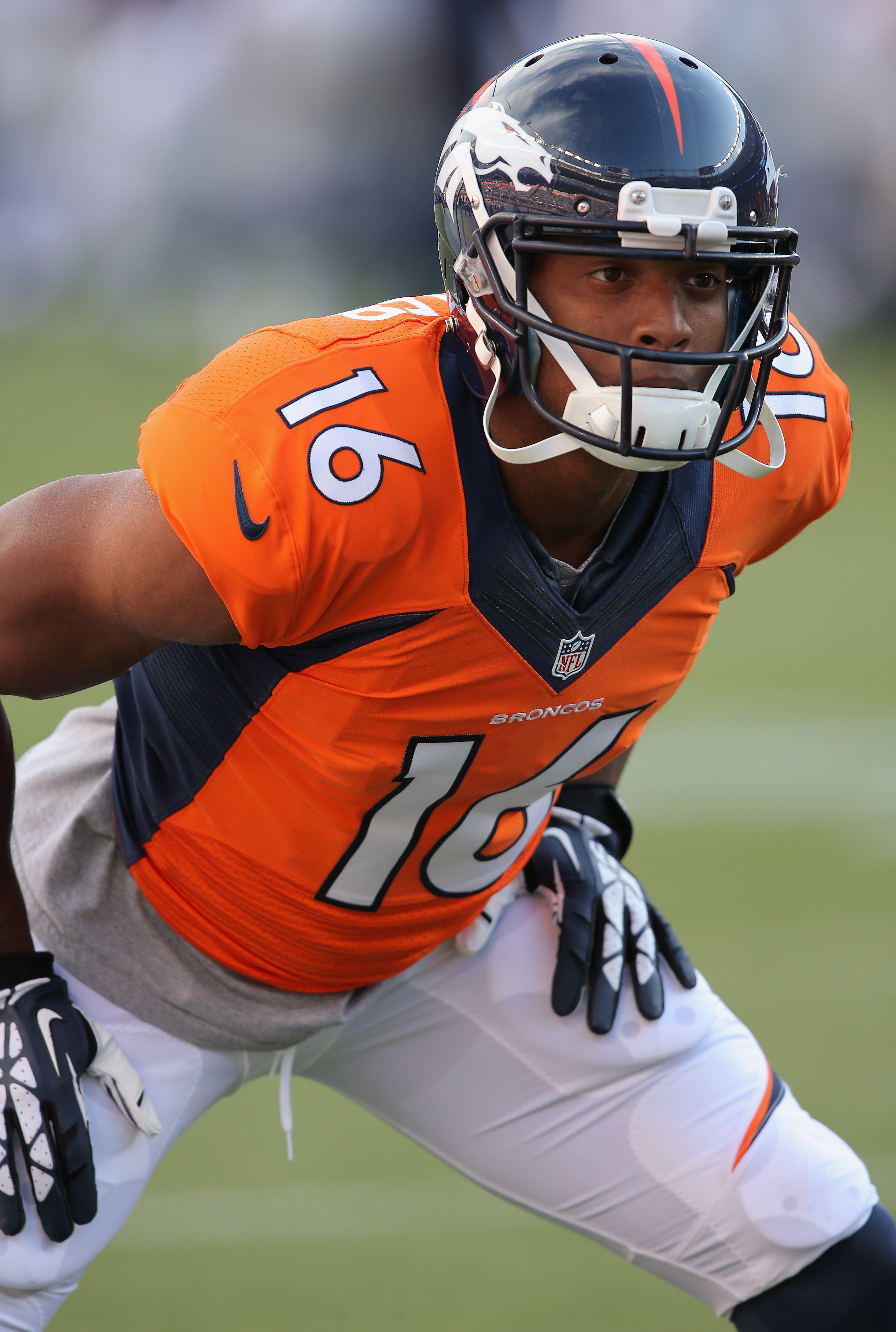 Denver Broncos wide receivers Cody Latimer, left, and Andre