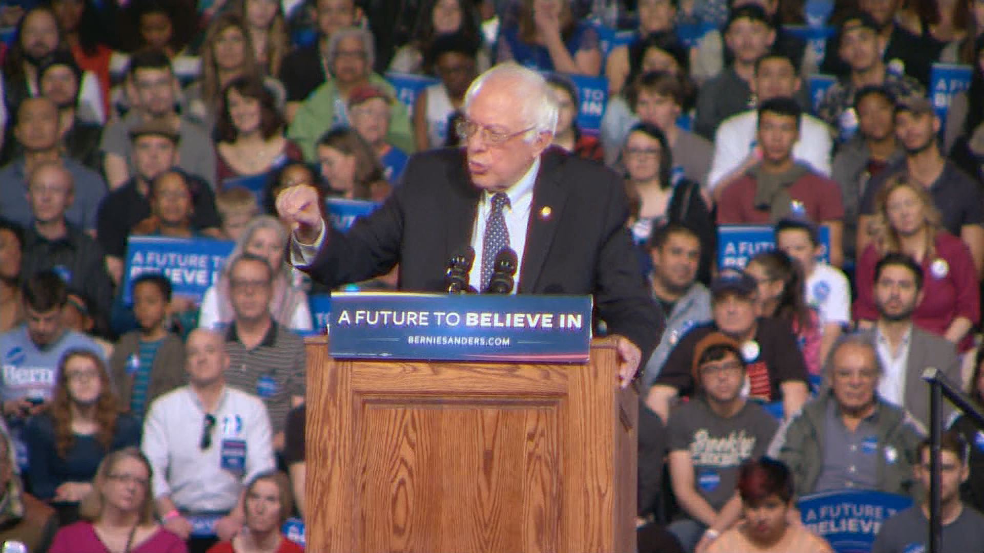 Thousands Attend Sanders Rally At Convention Center