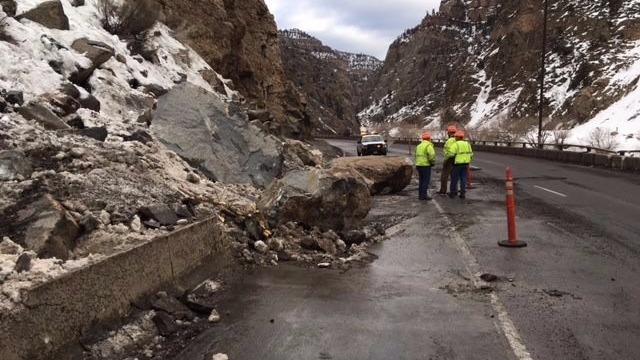 Rock fall shuts major Colorado highway; no word on reopening