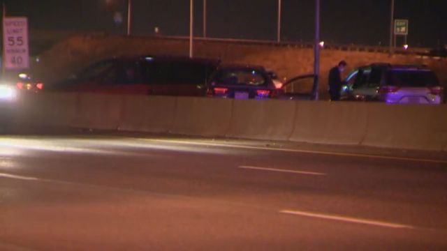 2 hospitalized in 4-car crash on I-70