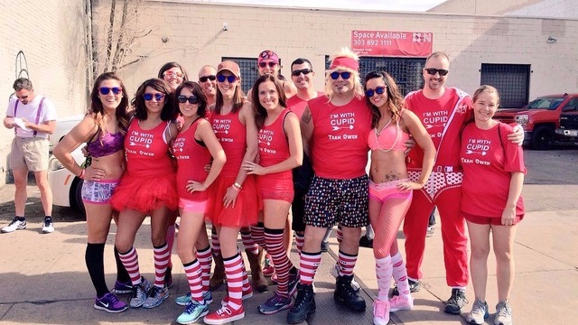 People run through Denver in underwear