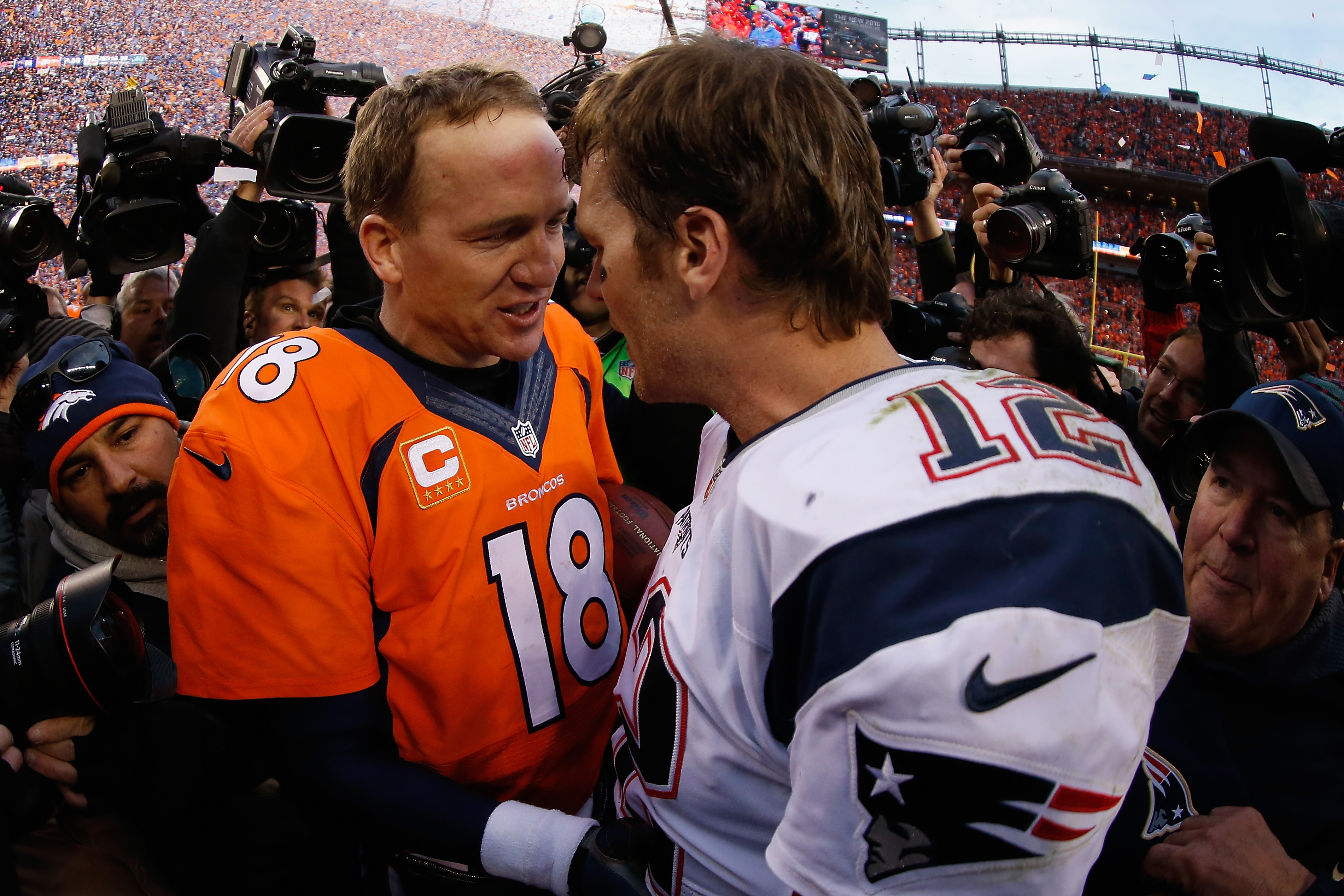 Peyton Manning & Tom Brady Denver Broncos vs. New England