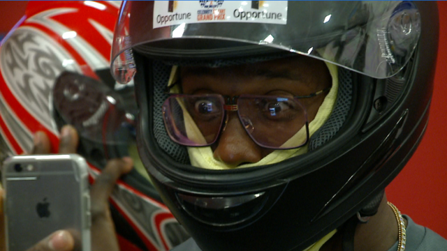 Von Miller goes racing at charity event