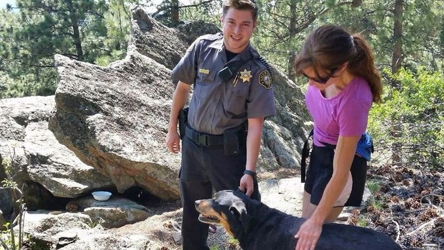Curious dog rescued by Jeffco officer