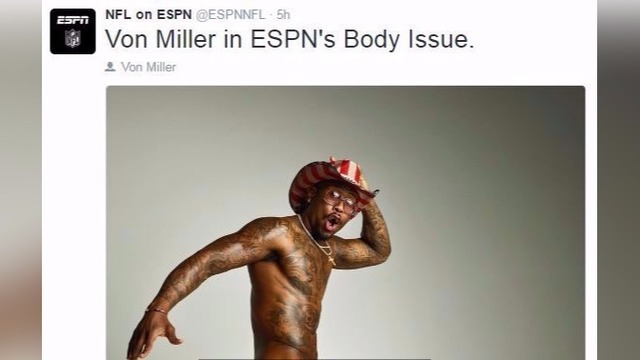 Von Miller: Naked, patriotic cowboy