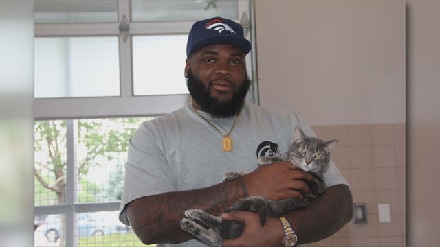 This Denver Bronco loves animals