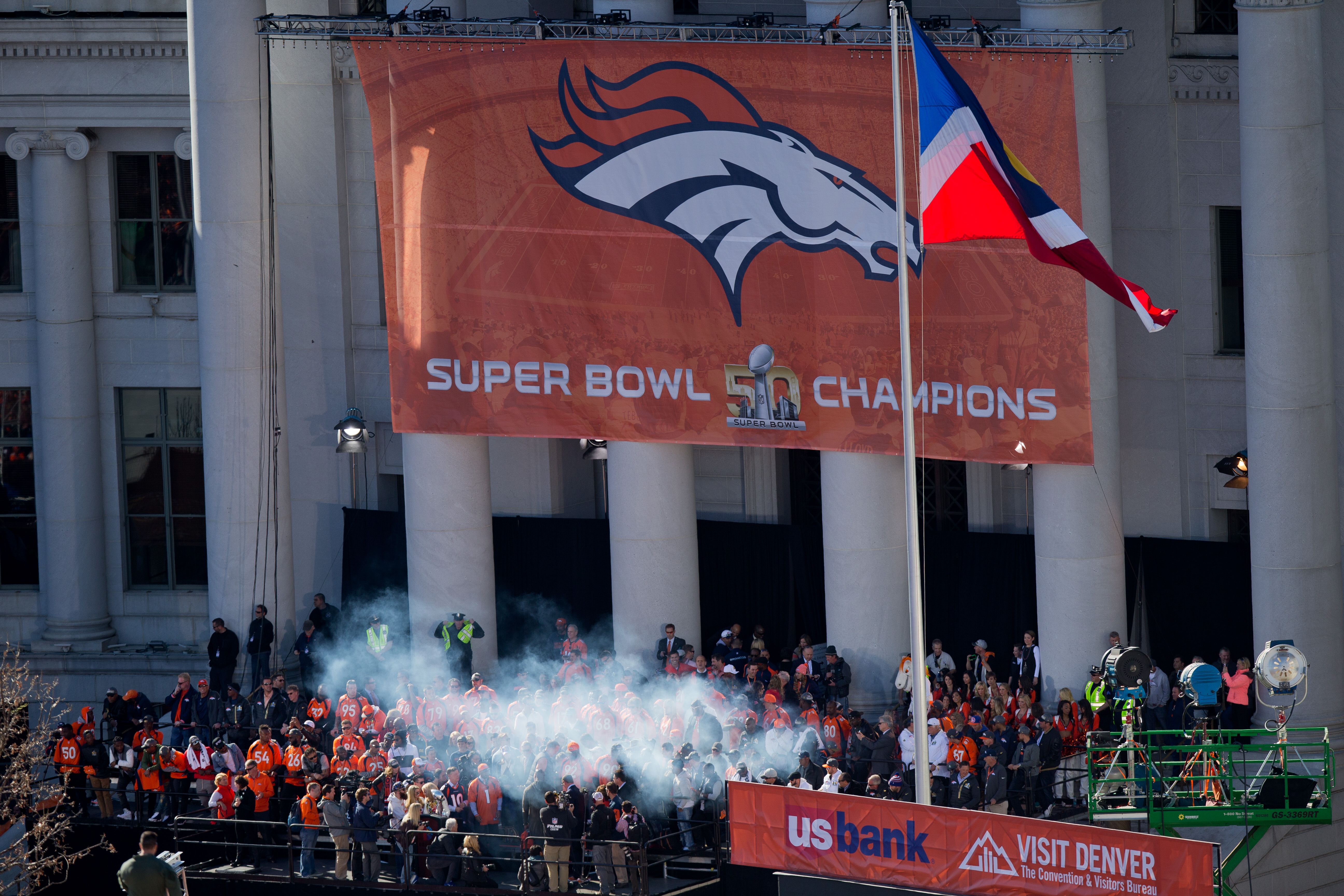 Denver AFC Champs Super Bowl 50 Flag and Banner