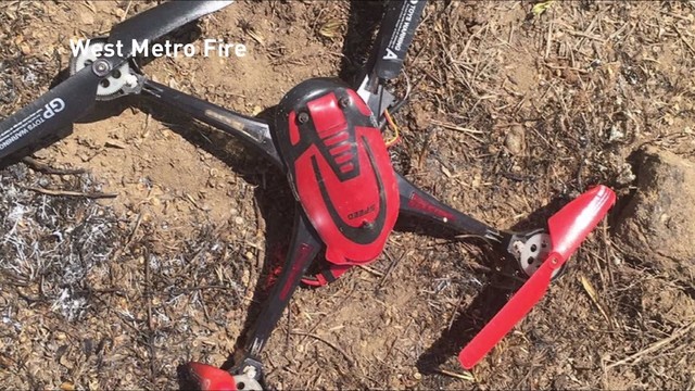 Melted drone found near wildfire