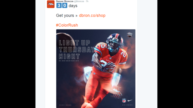 Broncos unveil new Color Rush uniforms