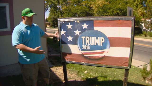 Trump sign draws letters from both sides