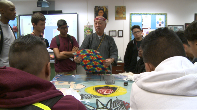 Master Kite Maker teaches local students