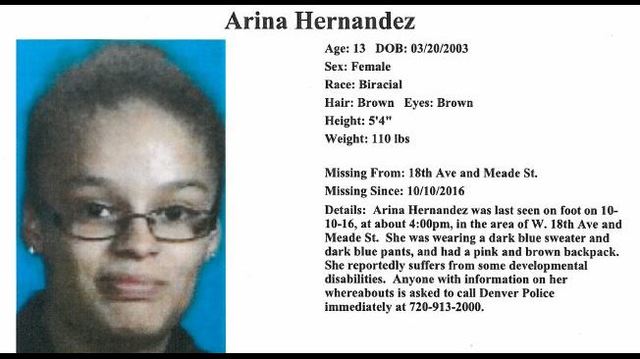 13-year-old reported missing