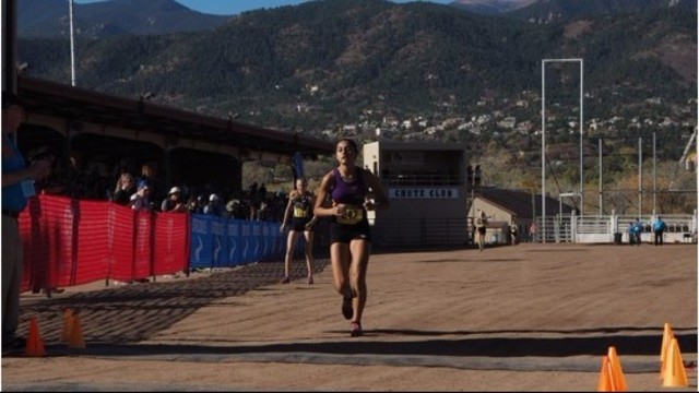 Runners collapse inches from finish line