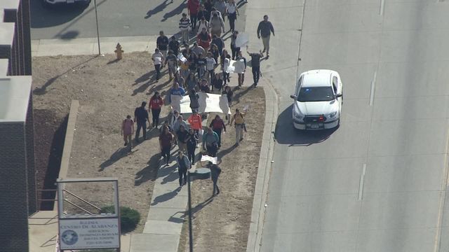 DPS students walk out in Trump protest