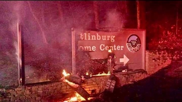 Student watches her home town burn