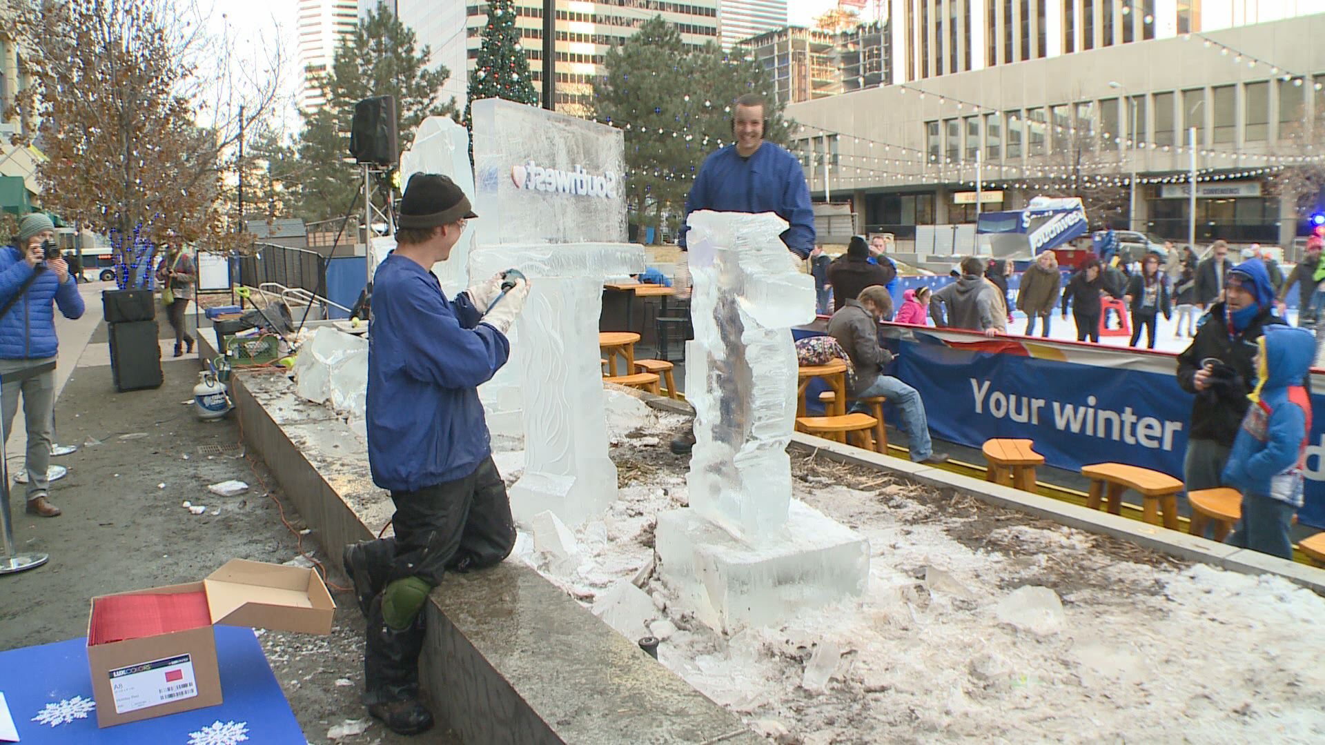 Turning two tons of ice into art