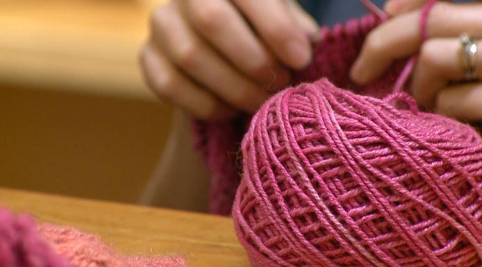 Pink hats made for Women's March