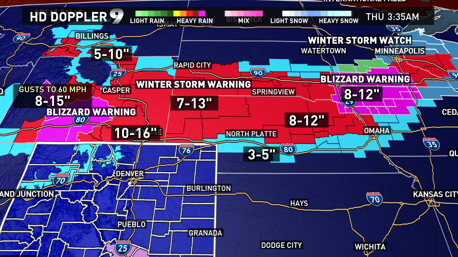 How much snow to expect in Denver | 9news.com