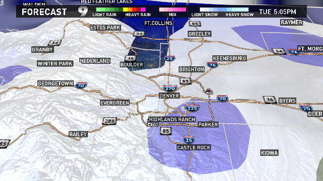 Snow during evening commute