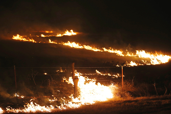 Brush fires spark in Okla., Kansas