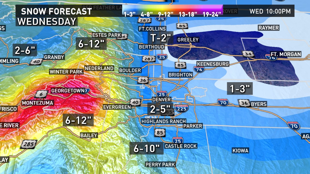 Good chances for rain and snow this week | 9news.com