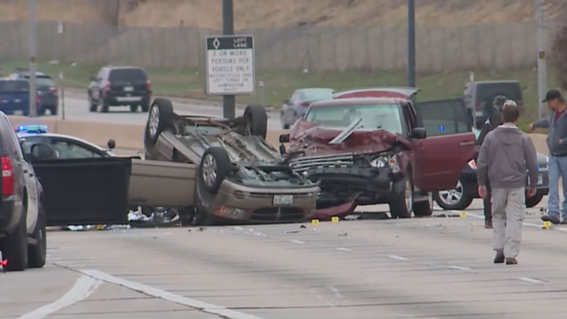 Woman killed in rollover that closed Santa Fe for hours | 9news.com