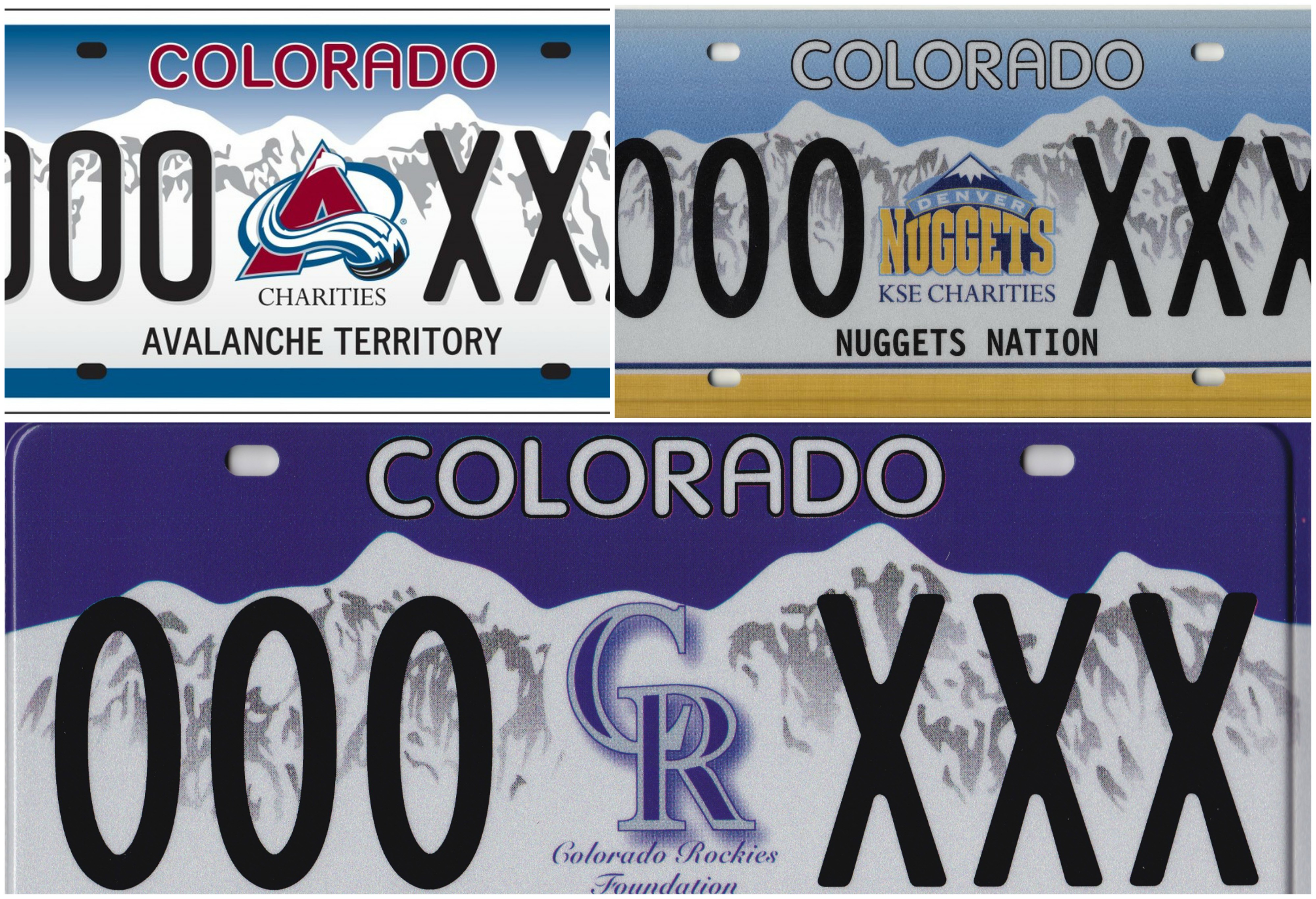 Colorado Rockies License Plate lot of (2) new vintage MLB