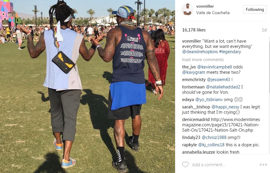 Von Miller went to Coachella