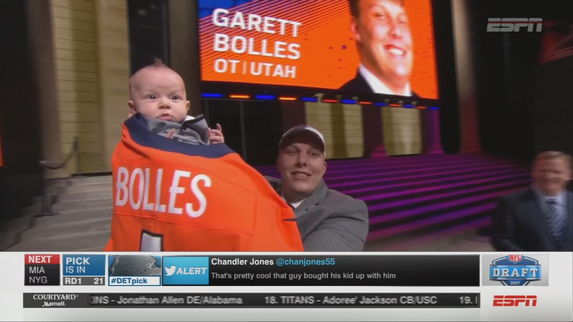 Broncos select Garrett Bolles in draft
