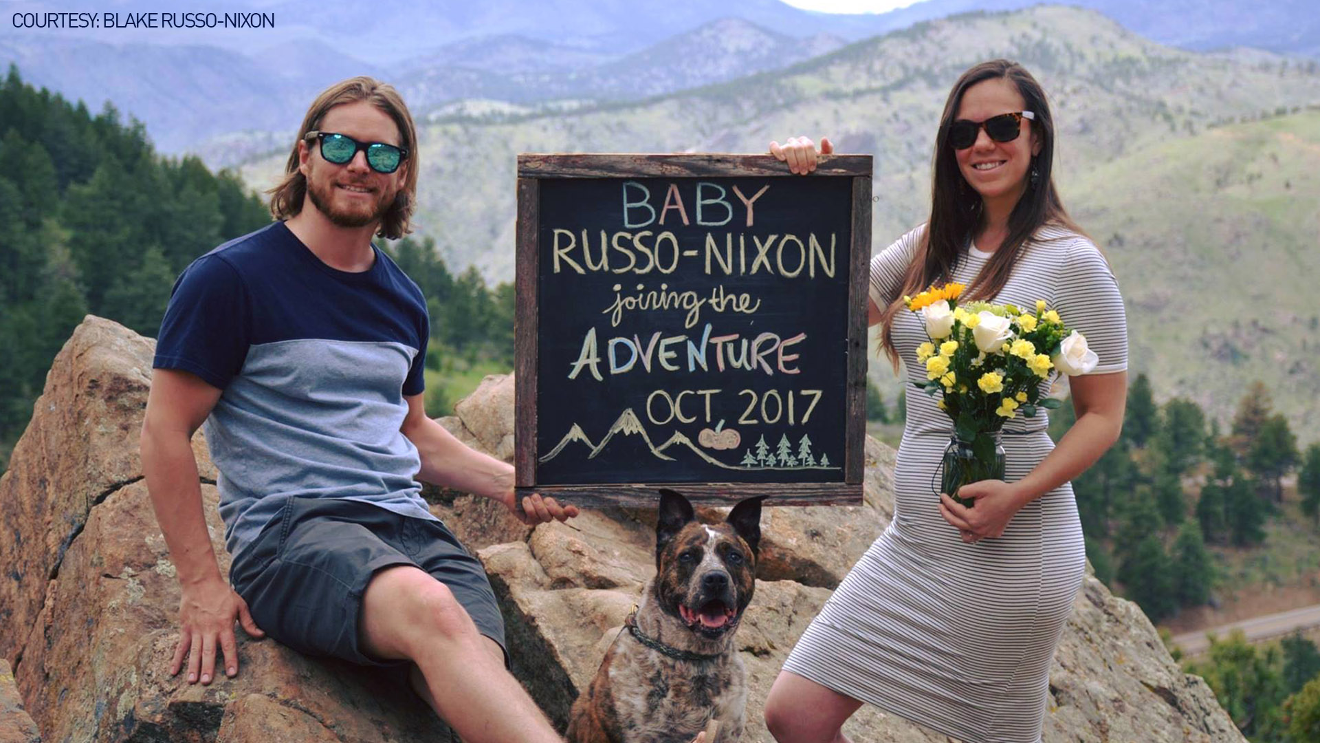 Mountain store baby announcement