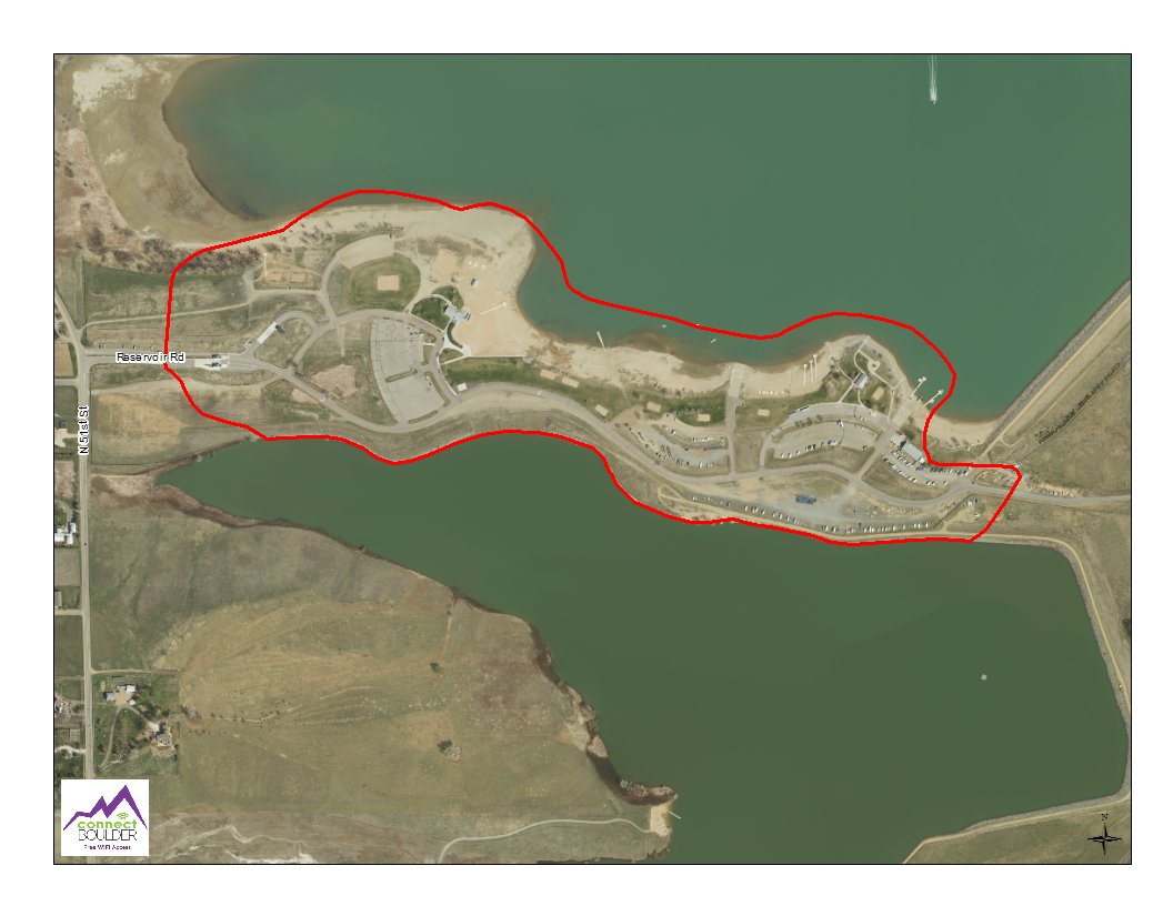 You can get free WiFi at the Boulder Reservoir