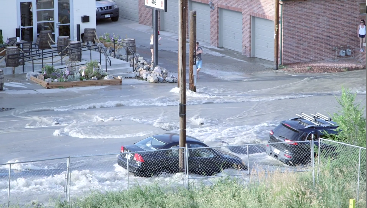 Watch: Wild video shows large water main break in Denver | 9news.com