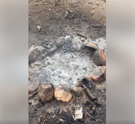 Make sure your campfire is cold before l