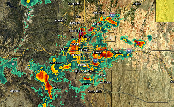 Scattered thunderstorms move over Denver metro area | 9news.com