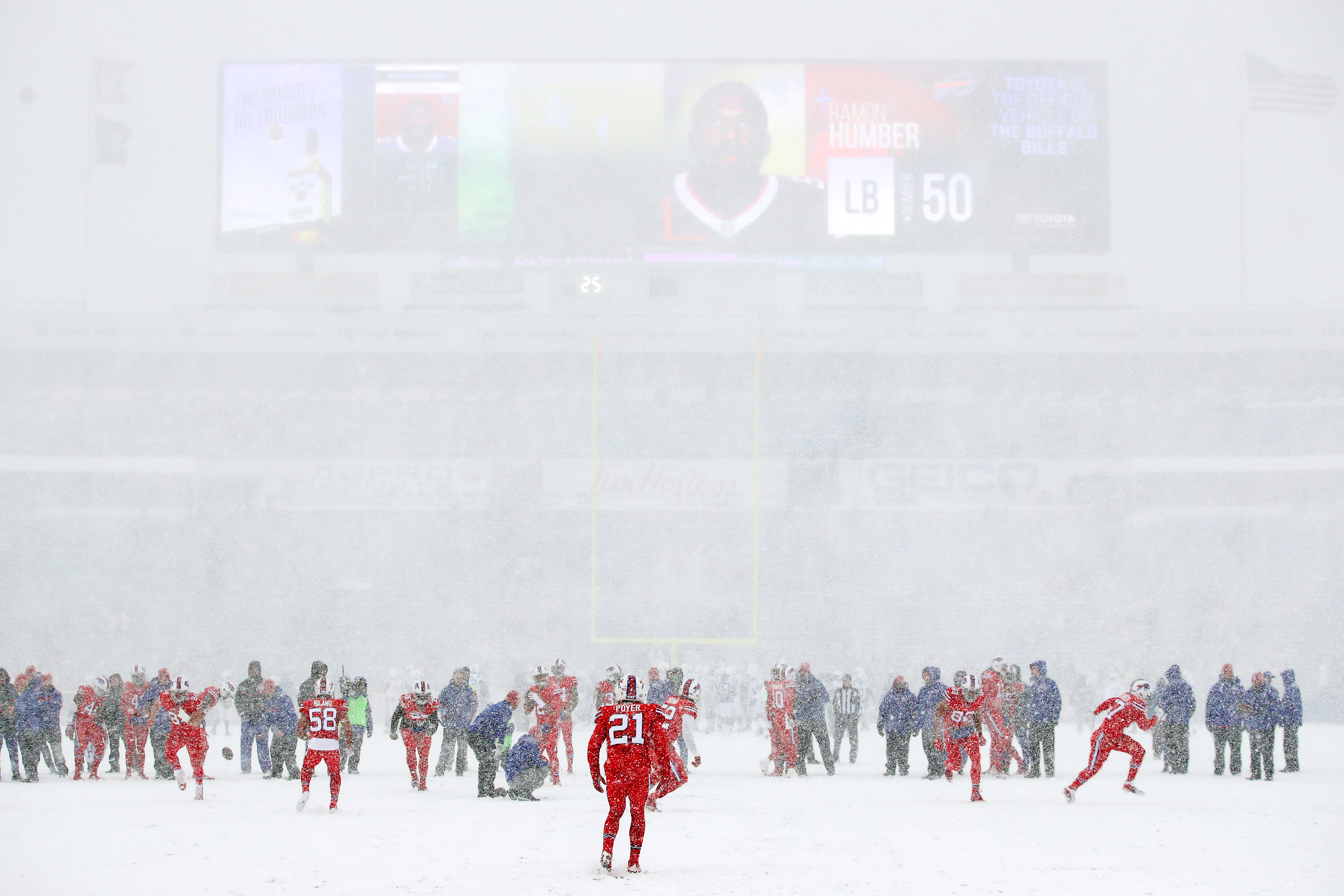 Bills and Colts Play in a Whiteout After Snow Takes Over Stadium