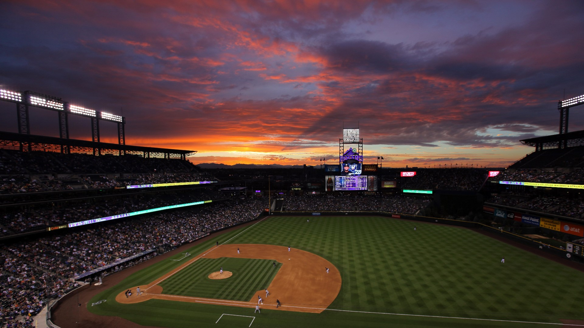 Unsigned Colorado Rockies Fanatics Authentic Coors Field Sunset Photograph