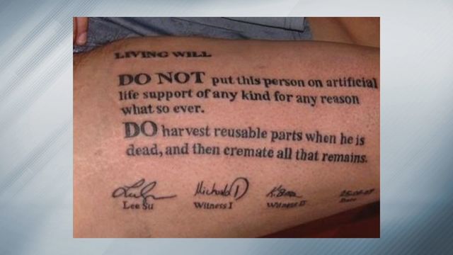 Do not resuscitate tattoo won t work in colorado 9news