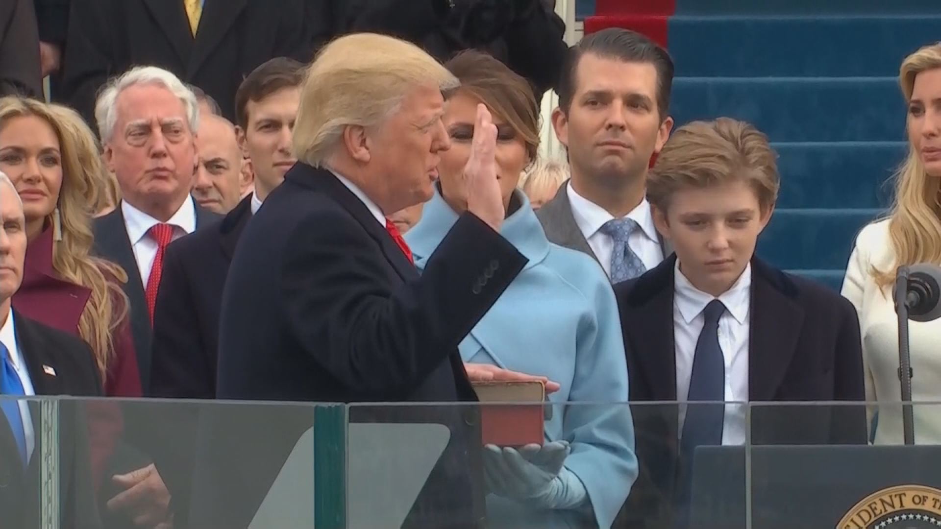 Donald Trump takes the oath of office as the 45th president of the ...