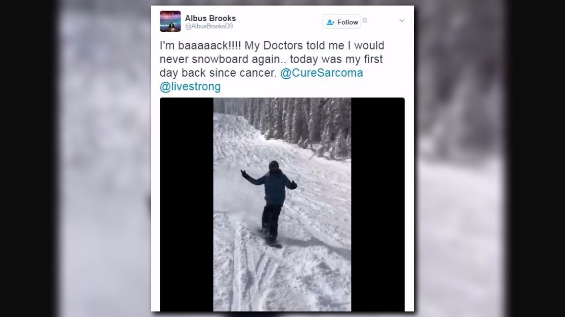 Albus Brooks snowboarding again after beating cancer | 9news.com